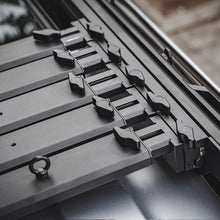 Load image into Gallery viewer, The PLUMB Black - Knight sliding - rail cross - bar roof luggage rack and luggage box kit for the new Land Rover Defender 110.