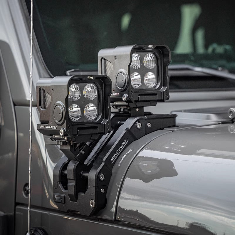 A-pillar integrated lighting system for Jeep Wrangler JL JT