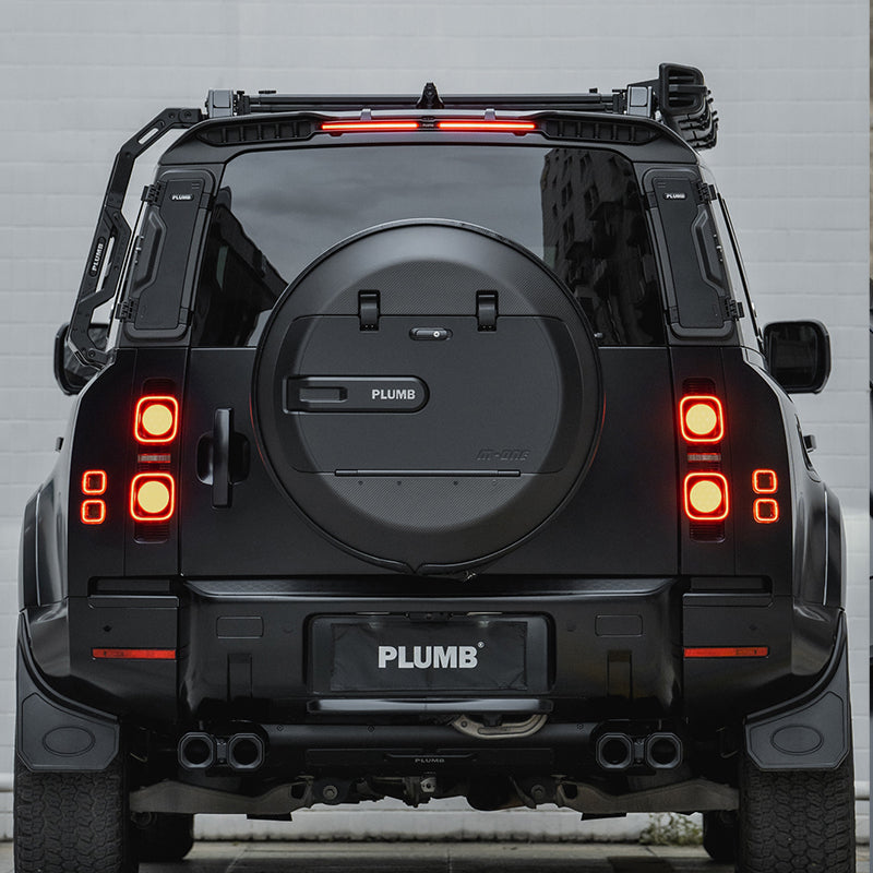 PLUMB Land Rover Defender Car Rear Spoiler Modification, Pressurized Tail Roof Wing, Dry Carbon Fiber Roof Wing for Appearance Upgrade