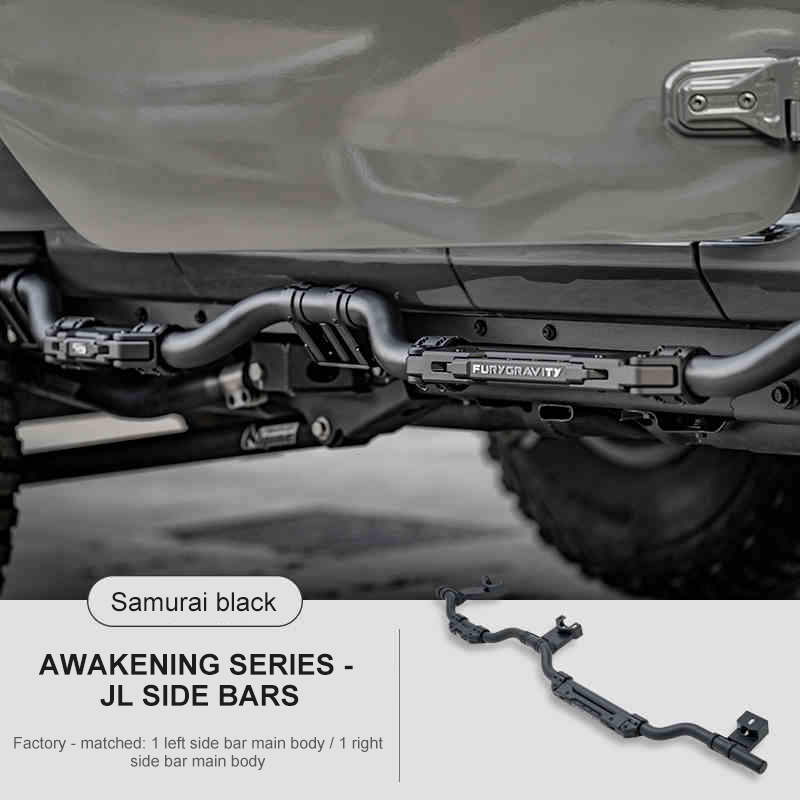 Aluminum alloy black Running Boards for Jeep Wrangler JL