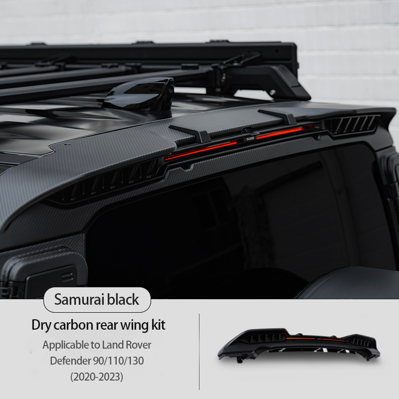 PLUMB Land Rover Defender Car Rear Spoiler Modification, Pressurized Tail Roof Wing, Dry Carbon Fiber Roof Wing for Appearance Upgrade