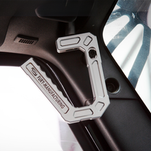 Load image into Gallery viewer, FURY mechanical handle on the A-pillar for Jeep Wrangler modification. Suitable for 2007-2017 JK models. Interior alloy on-board handrail accessory.