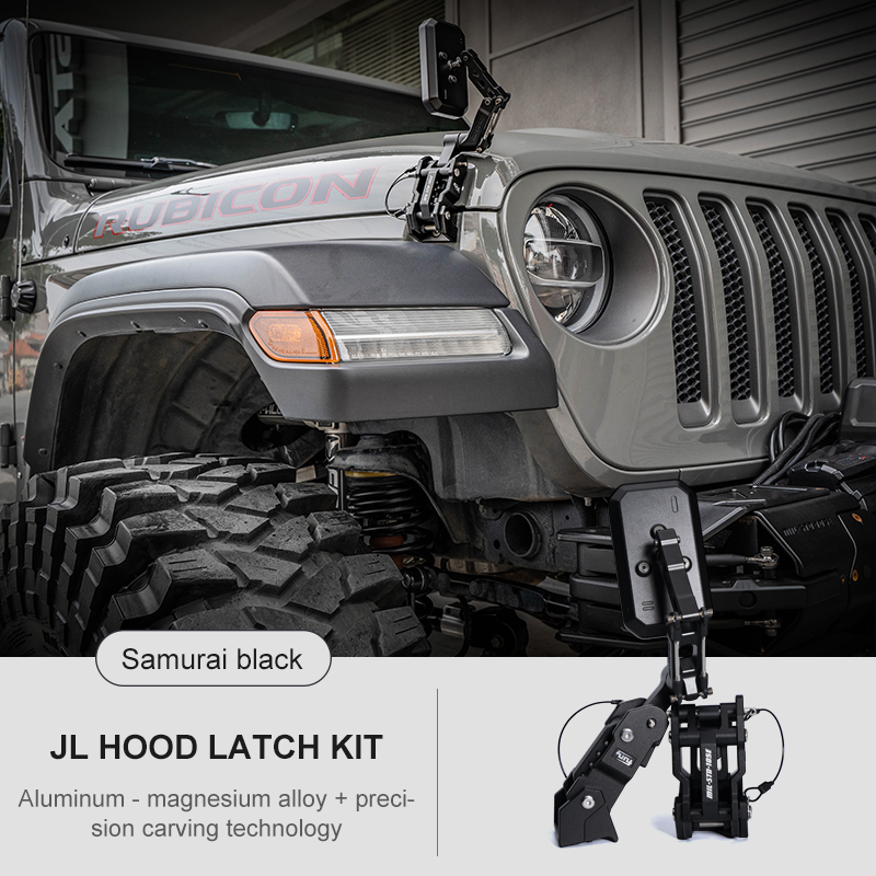 Hood Catch for Jeep Weangler JK JL Aluminum Hood Buckle