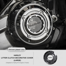 Load image into Gallery viewer, BuzzRevo Harley clutch cover. Motorcycle modified transparent clutch cover for M8 engine. Softail. Touring.